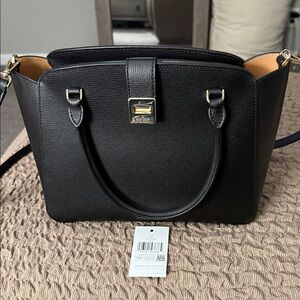Elegant Black Satchel by Versace
